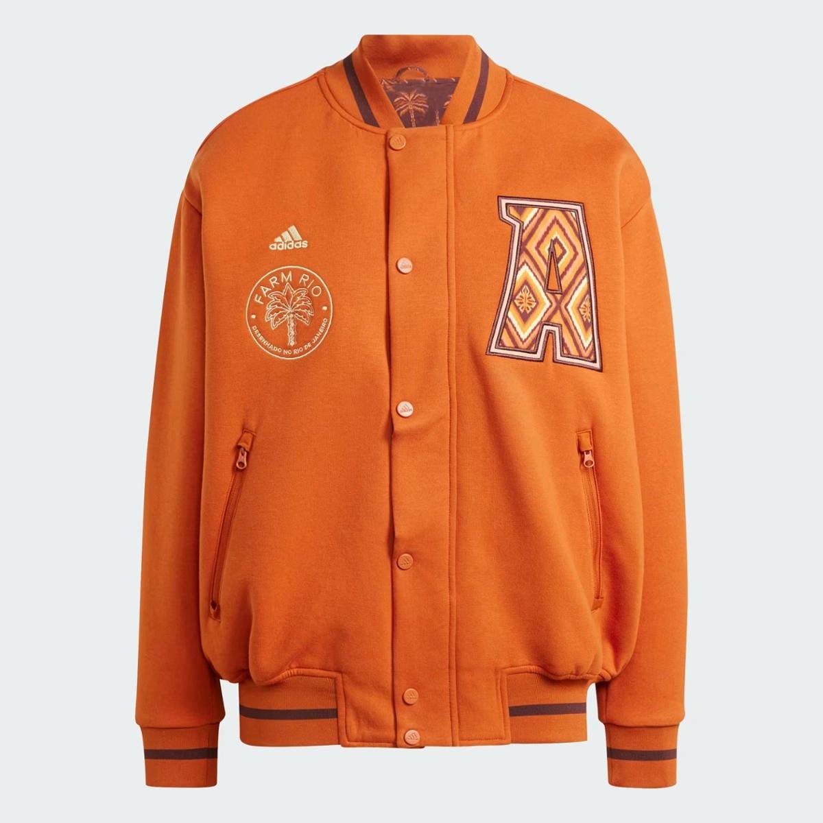 Jaqueta Collegiate adidas x FARM Rio Laranja JE9220 - Laranja