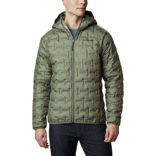 JAQUETA COLUMBIA DELTA RIDGE DOWN HOODED - Verde Menor preço em JAQUETA COLUMBIA DELTA RIDGE DOWN HOODED - Verde