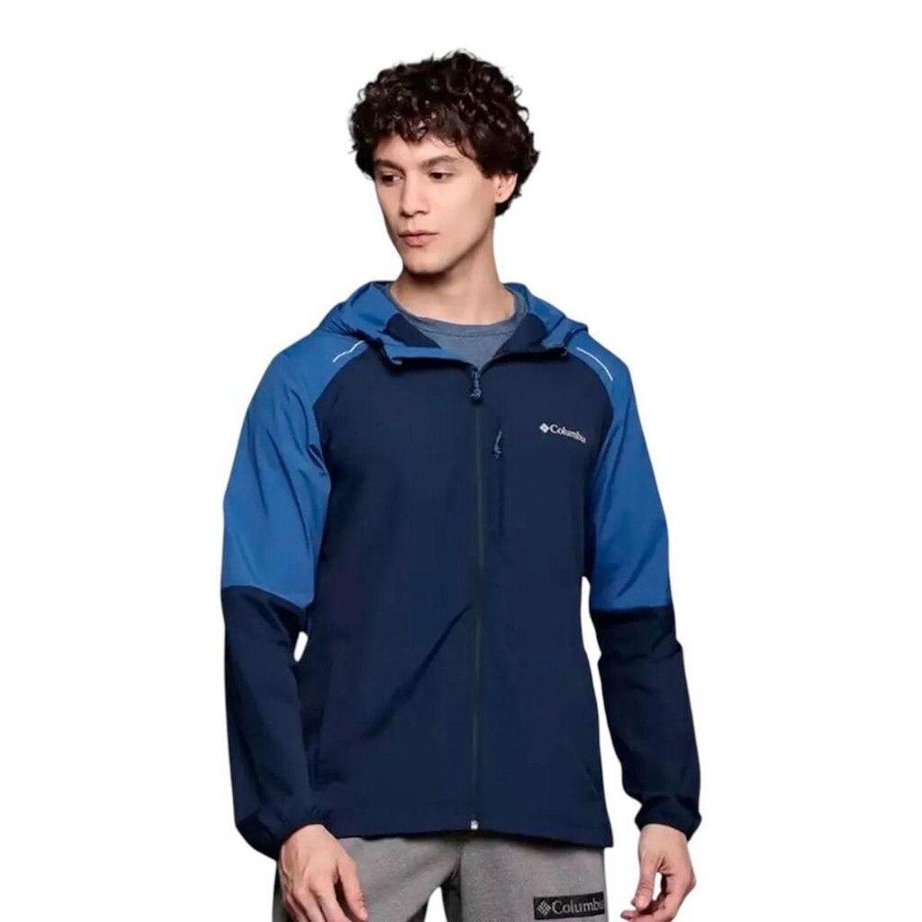 Jaqueta Columbia Tech Nylon Masculina - Azul P