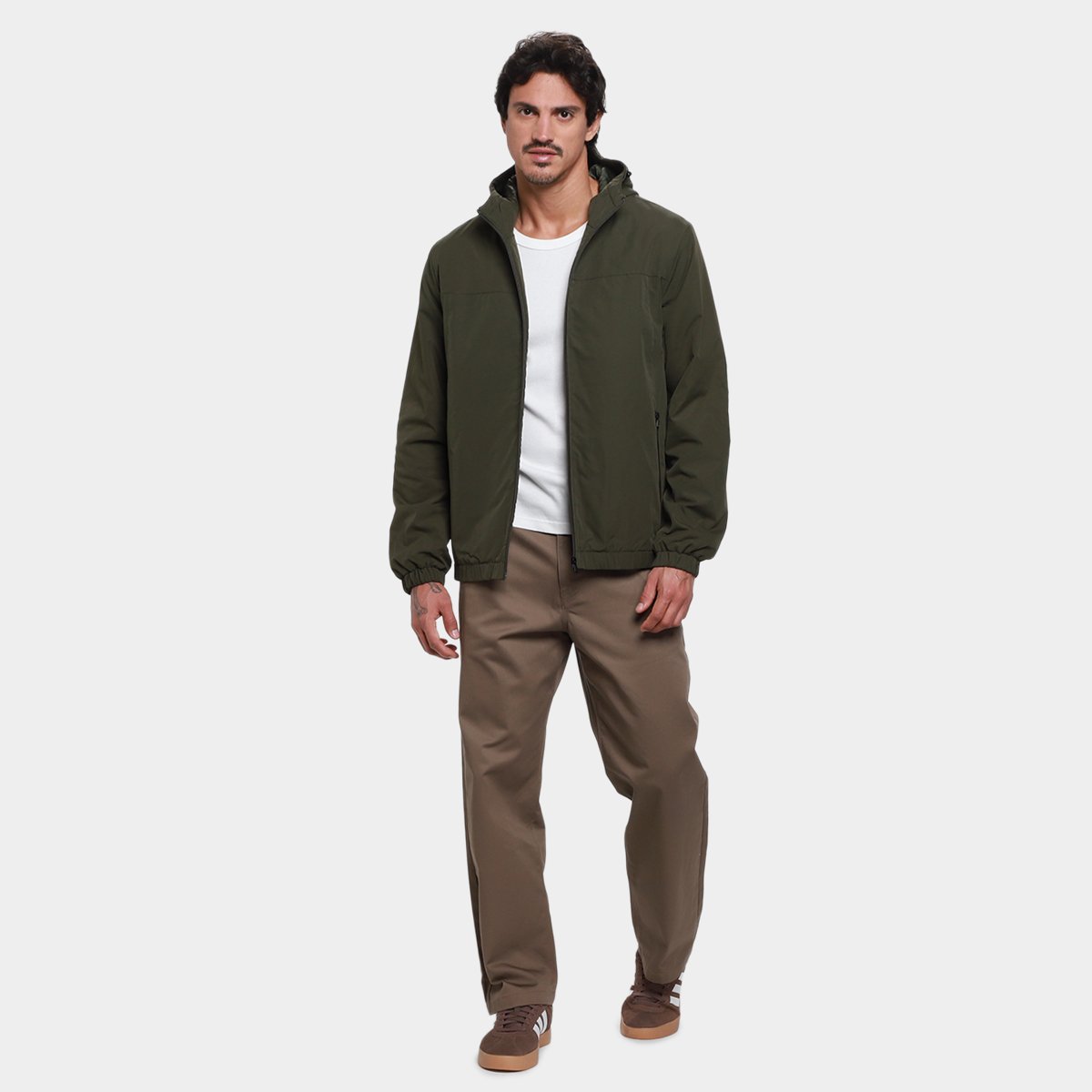 Jaqueta Com Capuz Broken Rules Sarja Masculina - 4