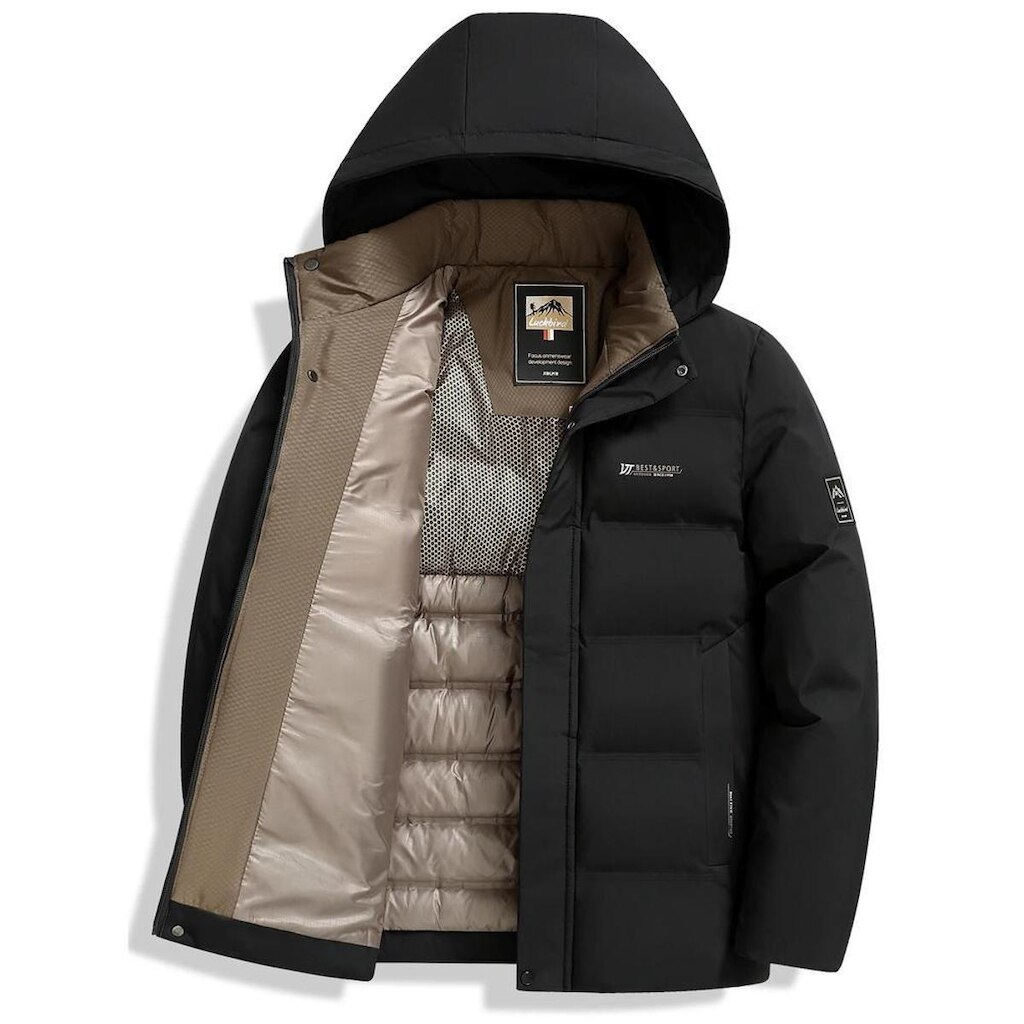 Jaqueta com Capuz Masculina Grosso para Outono Inverno