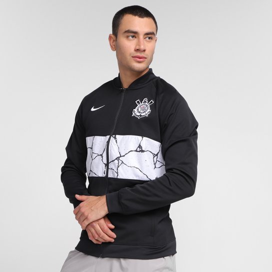 Jaqueta Corinthians 21/22 Nike Hino Masculina - Preto+Branco Menor preço em Jaqueta Corinthians 21/22 Nike Hino Masculina - Preto+Branco