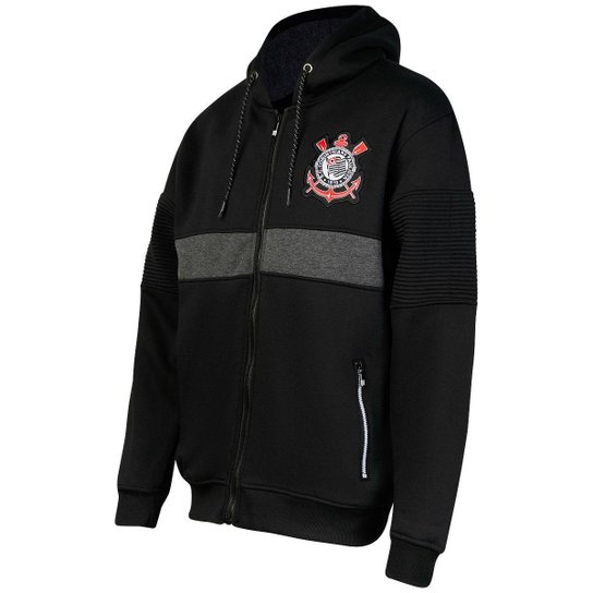 Jaqueta Corinthians Moletom Winner Masculina - Preto Menor preço em Jaqueta Corinthians Moletom Winner Masculina - Preto