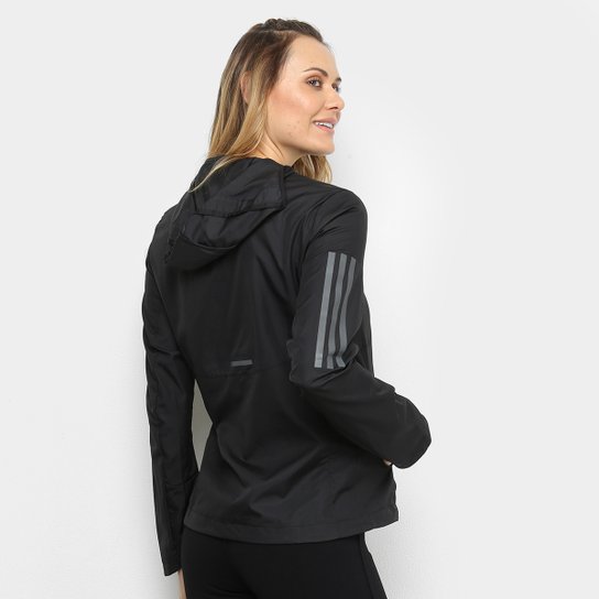 Jaqueta Corta Vento Adidas Own The Run Feminina Preto Netshoes