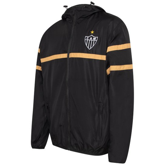 Jaqueta Corta Vento Atlético Mineiro Masculina Preto Netshoes