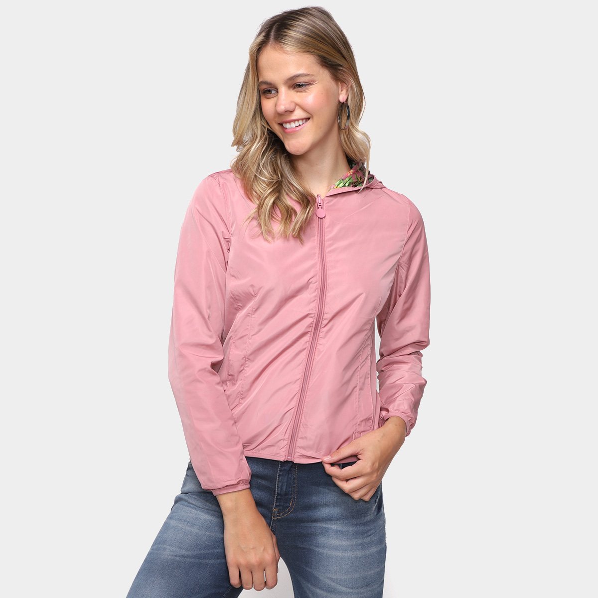 jaqueta corta vento adidas masculina dupla face rosa