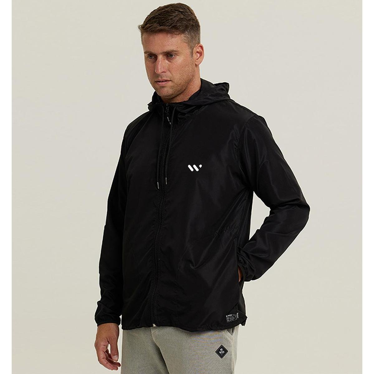 ウェア water'shops Jaqueta Corta Vento Impermeável Preto Masculino WSS Classic