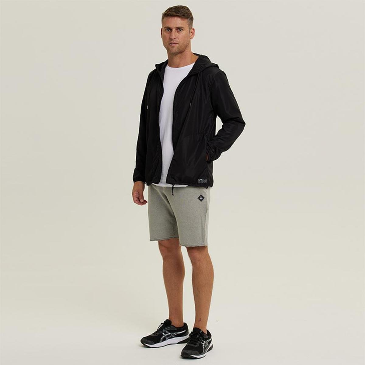 Jaqueta Corta Vento Impermeável Preto Masculino WSS Classic