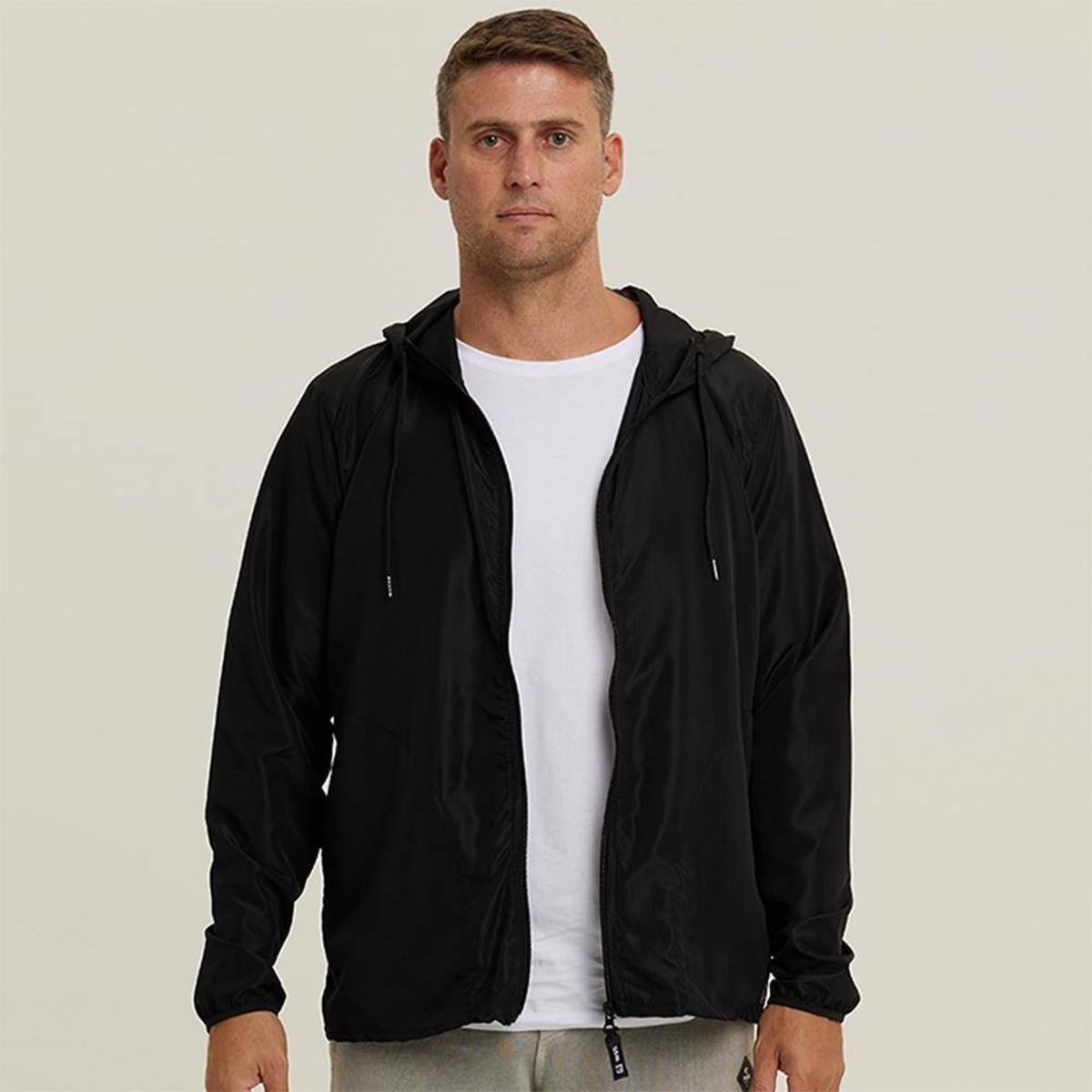 Jaqueta Corta Vento Impermeável Preto Masculino WSS Classic