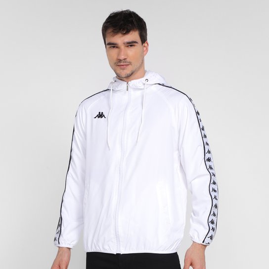 Jaqueta Corta Vento Kappa Due-Due Masculina - Branco Menor preço em Jaqueta Corta Vento Kappa Due-Due Masculina - Branco