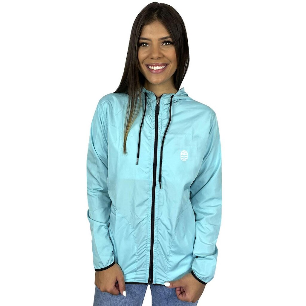 Jaqueta Corta Vento Light Feminino Azul Claro WSS Reversa