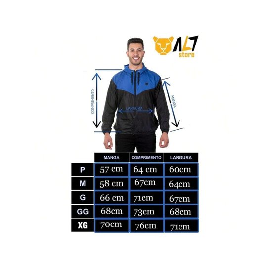 Jaqueta Corta Vento Masculina com Capuz AL7 Store Original
