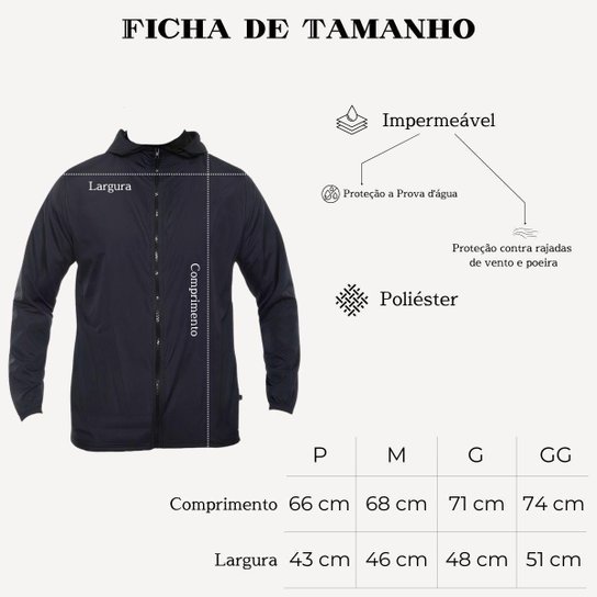 Jaqueta Corta Vento Masculina Dagg Impermeável Esportiva Treino Corrida Com Capuz Leve Confortável