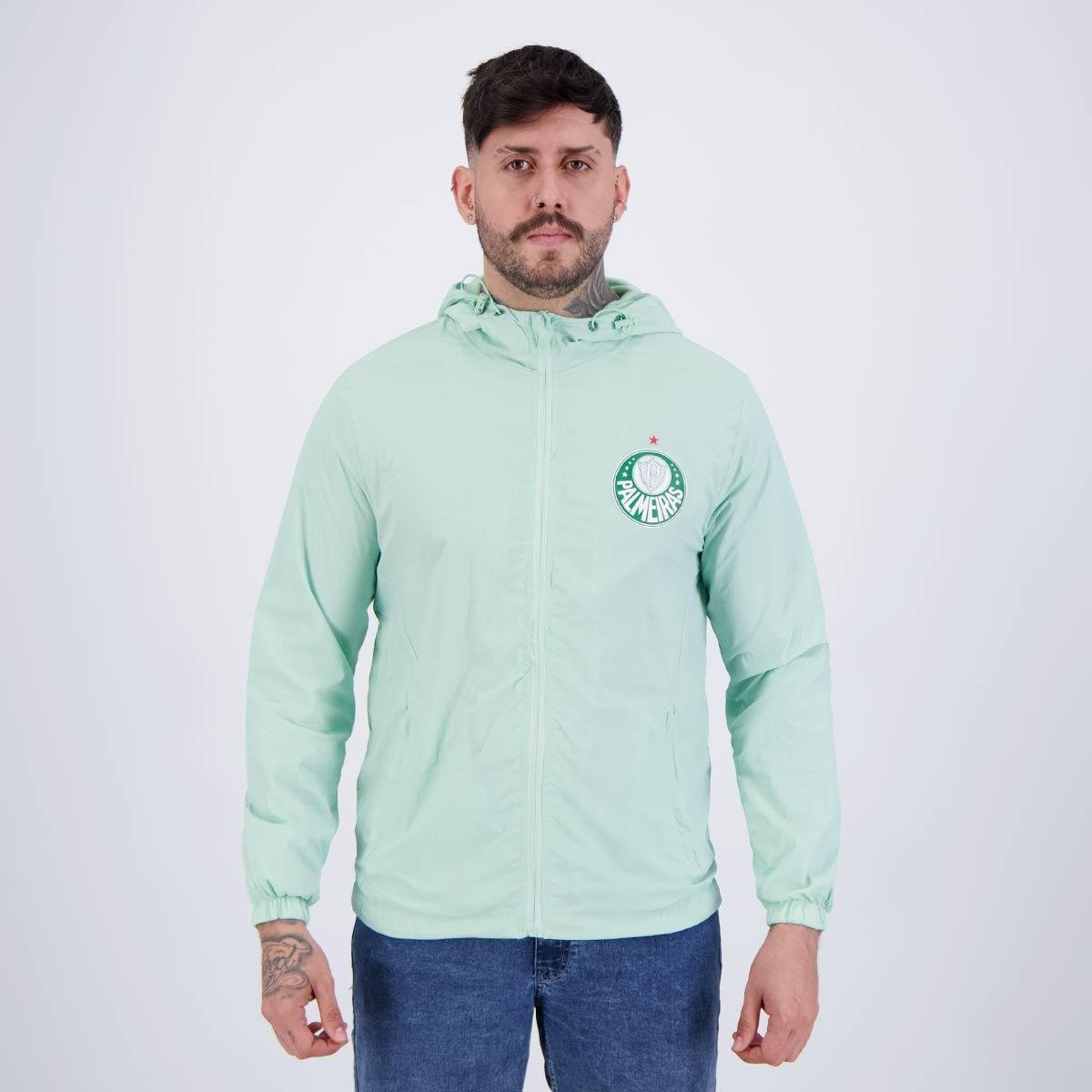 Jaqueta Corta Vento Palmeiras Player Lake Verde Menor preço em Jaqueta Corta Vento Palmeiras Player Lake Verde