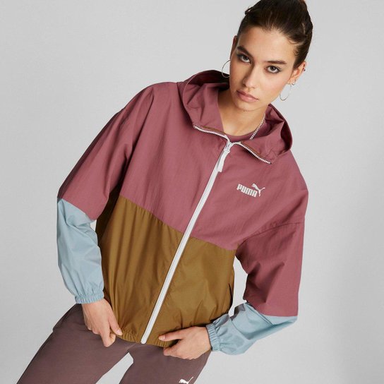 Jaqueta Corta-Vento Puma Colorblock C/ Capuz Feminina - Rosa é ruim? Jaqueta Corta-Vento Puma Colorblock C/ Capuz Feminina - Rosa é boa?