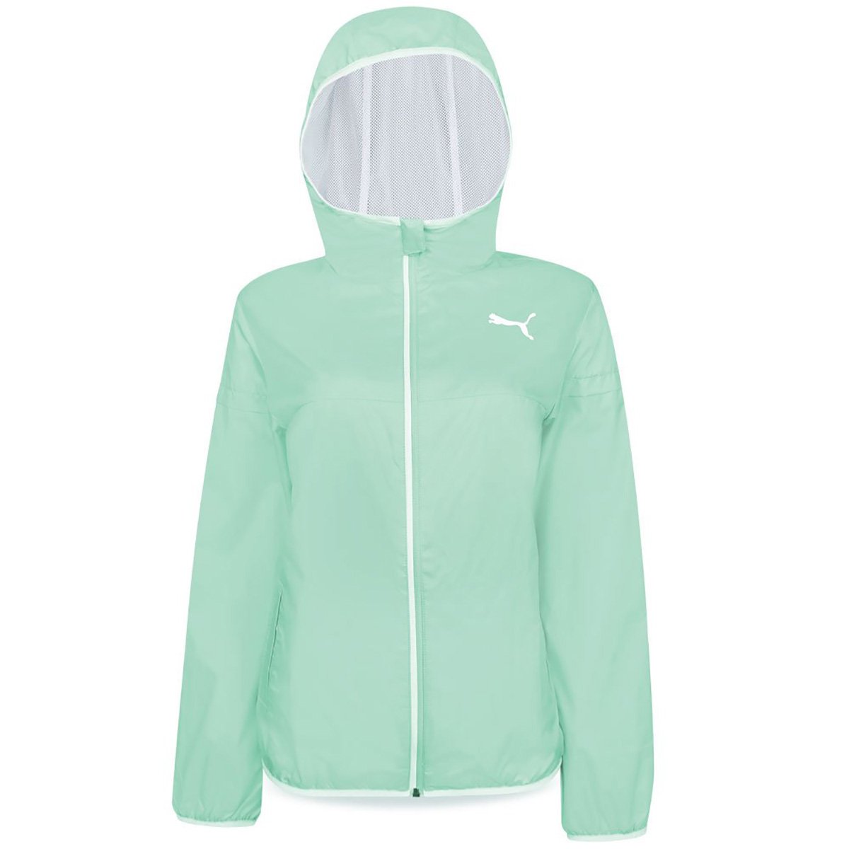 Jaqueta Corta Vento Puma Essentials Solid Feminina Verde água