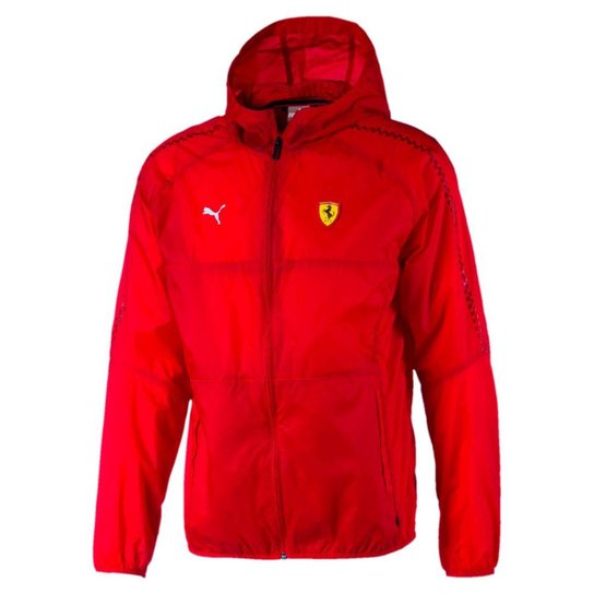 Jaqueta Corta Vento Puma Scuderia Ferrari T7 City Runner - Vermelho Menor preço em Jaqueta Corta Vento Puma Scuderia Ferrari T7 City Runner - Vermelho