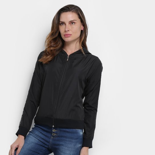 Jaqueta Corta Vento Tricats Link Feminina - Preto