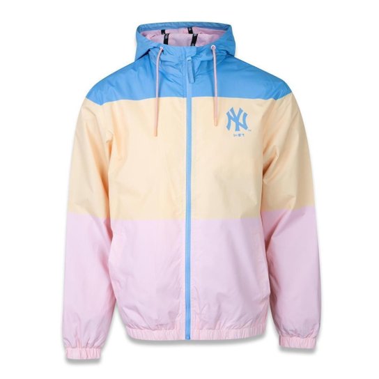 JAQUETA CORTA VENTO WINDBREAKER MLB NEW YORK YANKEES SWEET WINTER AZUL/AMARELO/ROSA NEW ERA - Azul+amarelo Menor preço em JAQUETA CORTA VENTO WINDBREAKER MLB NEW YORK YANKEES SWEET WINTER AZUL/AMARELO/ROSA NEW ERA - Azul+amarelo