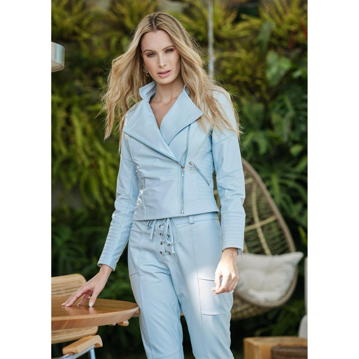 Jaqueta Couro Casaco Blue Steel Feminino Jaqueta Couro Blue Steel