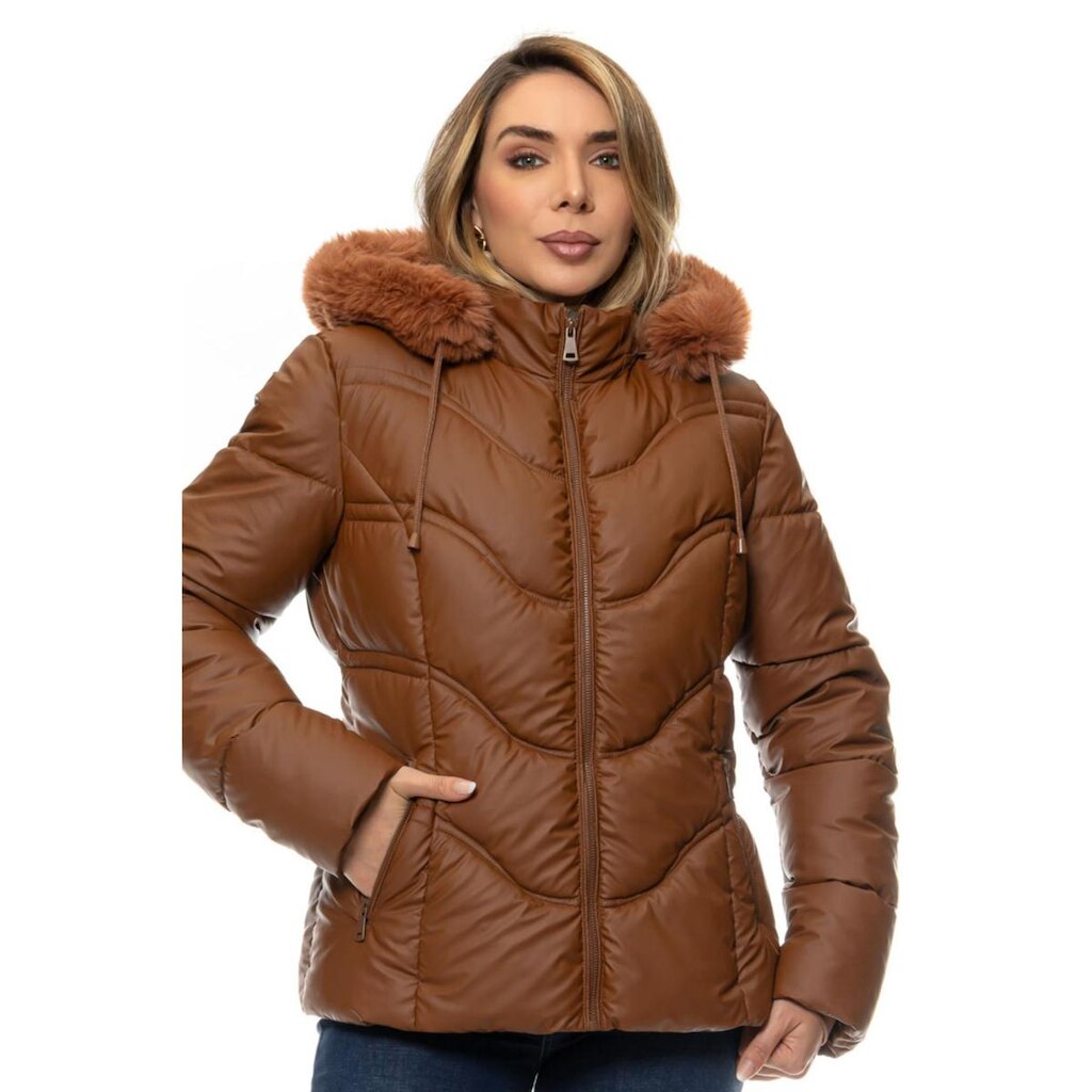 Jaqueta Crocker Feminina Puffer Forrada Pelo