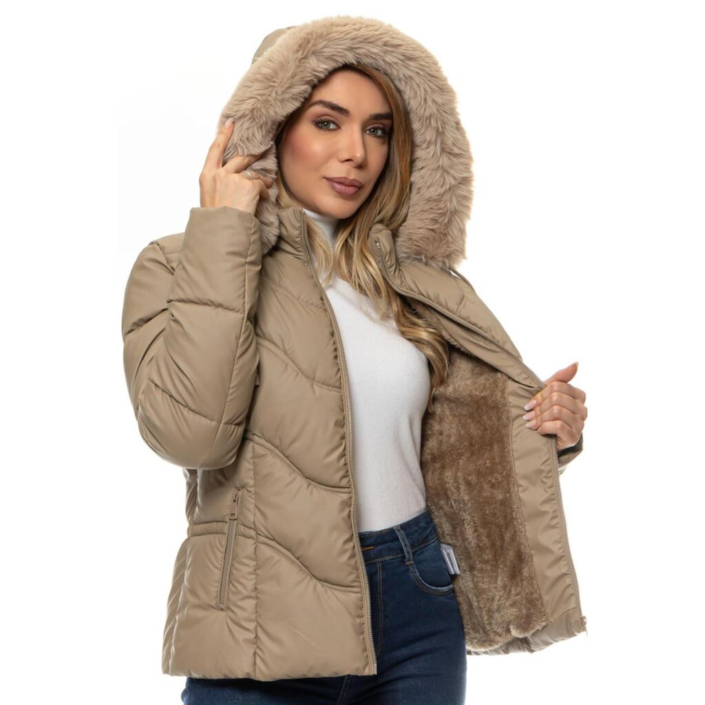 Jaqueta Crocker Feminina Puffer Forrada Pelo