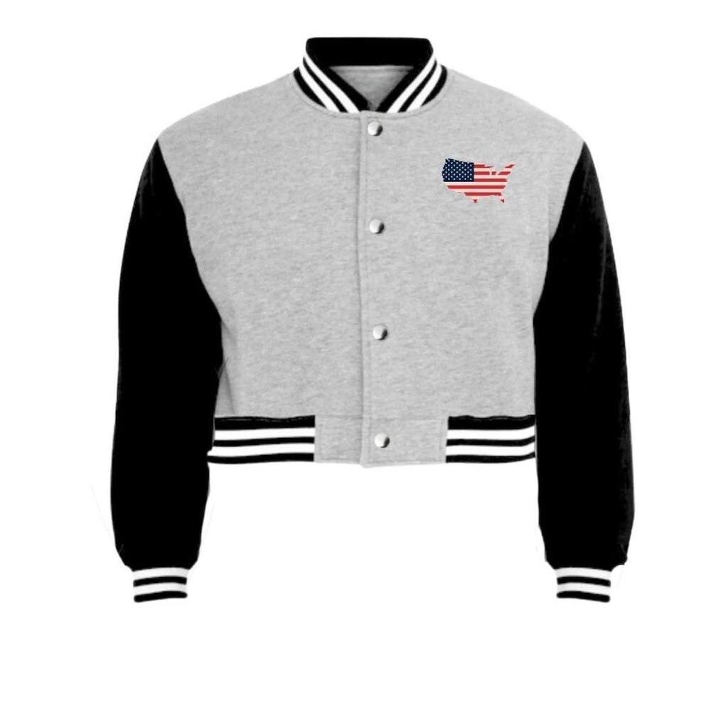 Jaqueta Cropped Moletom Calttony Eua Feminina