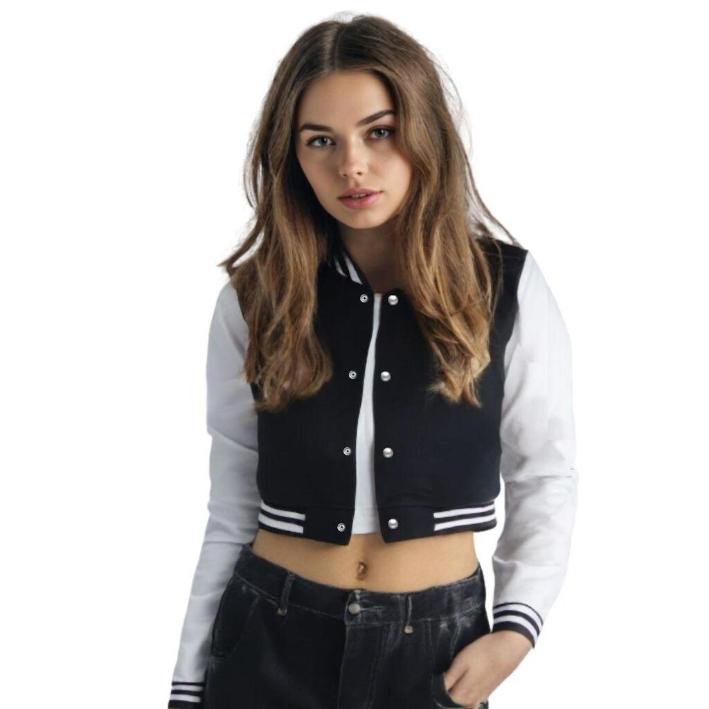 Jaqueta Cropped Moletom Feminina Sem Bolso