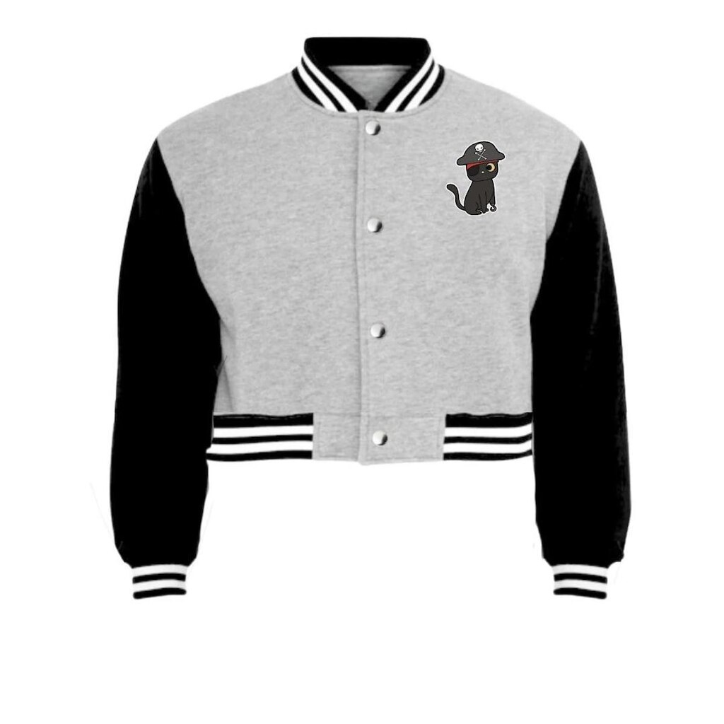 Jaqueta Cropped Pirata Gato Feminina Calttony