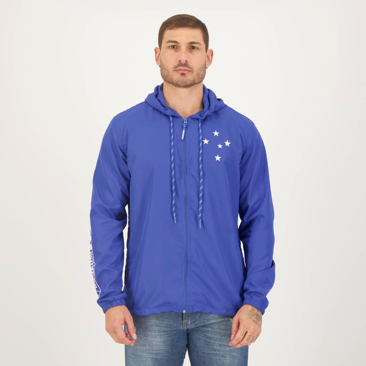 Jaqueta Cruzeiro Corta Vento Azul Menor preço em Jaqueta Cruzeiro Corta Vento Azul