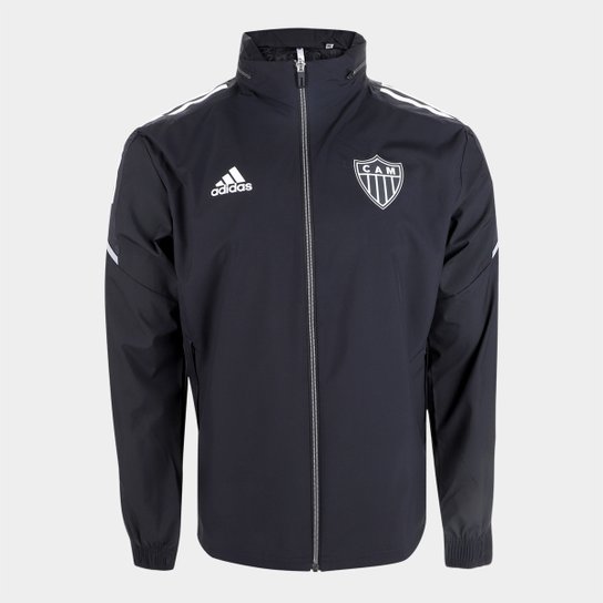 Jaqueta de Chuva Atlético Mineiro 22/23 Adidas Masculina - Preto+Branco Menor preço em Jaqueta de Chuva Atlético Mineiro 22/23 Adidas Masculina - Preto+Branco