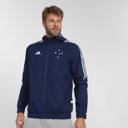 Jaqueta de Chuva Cruzeiro 22/23 Adidas Masculina - Azul Royal Menor preço em Jaqueta de Chuva Cruzeiro 22/23 Adidas Masculina - Azul Royal