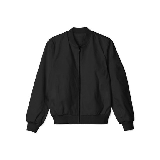 Jaqueta de Frio Bomber Black Manga Longa Moreninha Masculina - Preto Menor preço em Jaqueta de Frio Bomber Black Manga Longa Moreninha Masculina - Preto