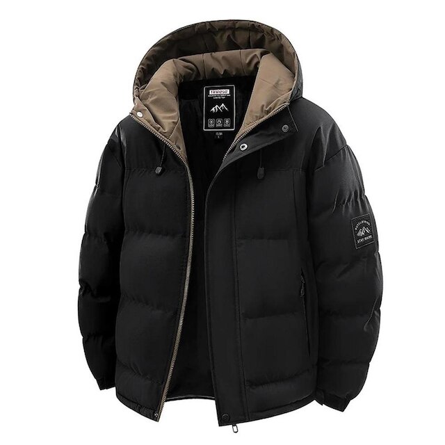 Jaqueta de Inverno Forrada Masculina com Ziper