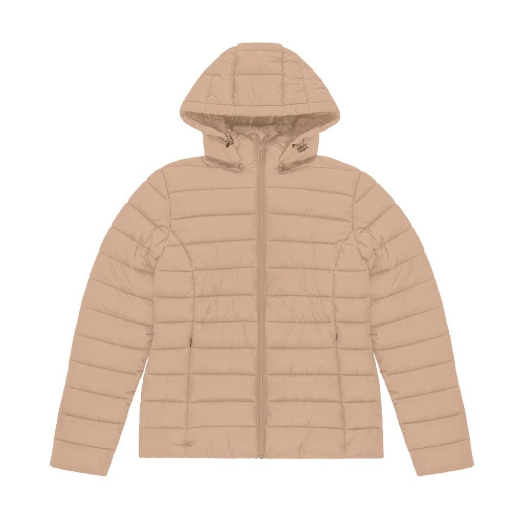 Jaqueta de Microfibra Puffer Feminina Endless Bege