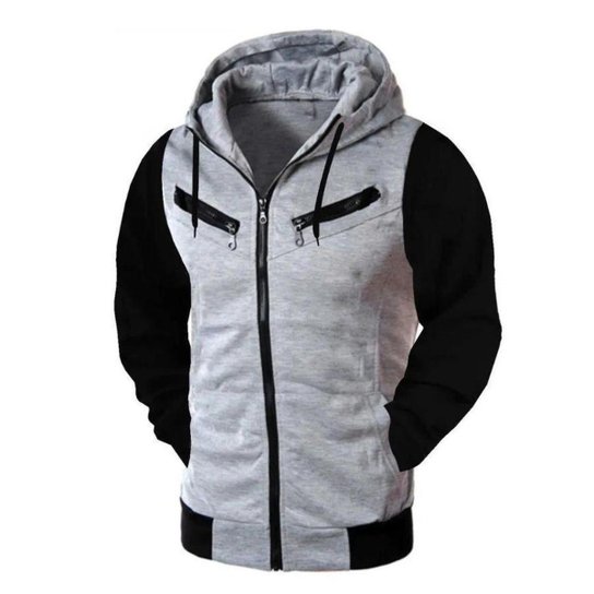 Jaqueta De Moletom Com Ziper Bolso Canguru Blusa De Frio Lisa - Cinza é ruim? Jaqueta De Moletom Com Ziper Bolso Canguru Blusa De Frio Lisa - Cinza é boa?