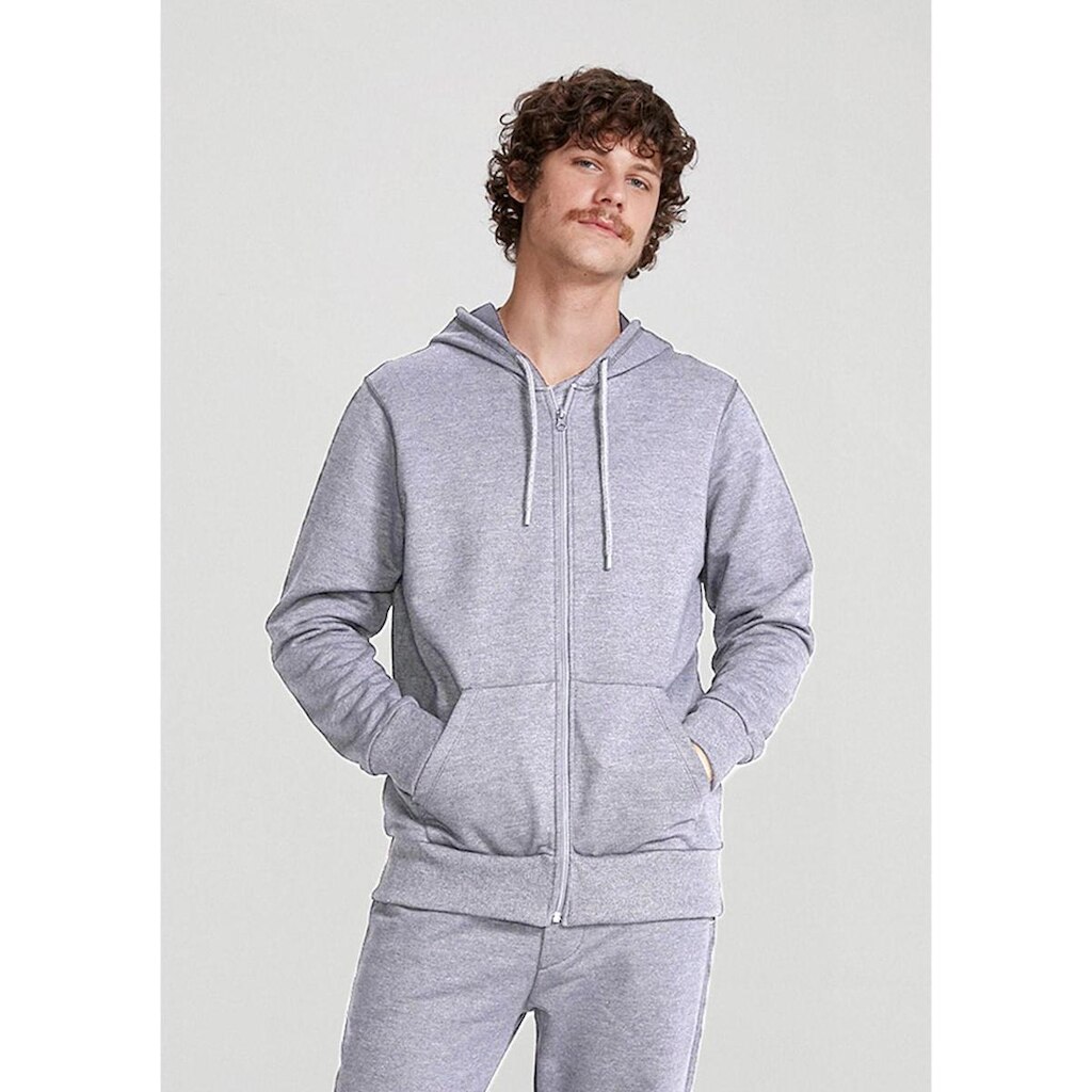 Jaqueta De Moletom Masculina Básica Com Capuz