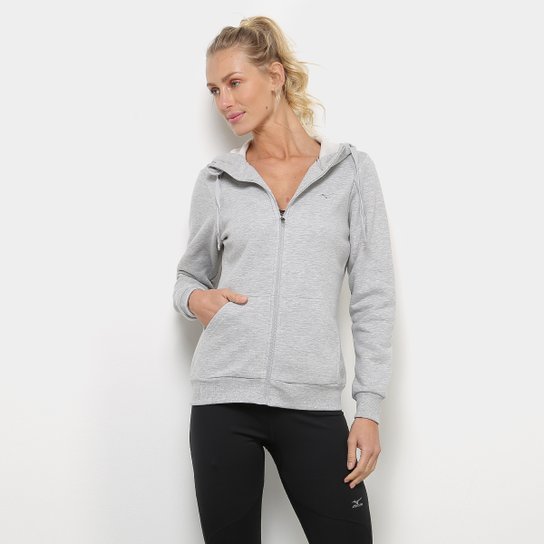 Jaqueta de Moletom Mizuno Básico Zíper Loguinho Feminina - Cinza é ruim? Jaqueta de Moletom Mizuno Básico Zíper Loguinho Feminina - Cinza é boa?