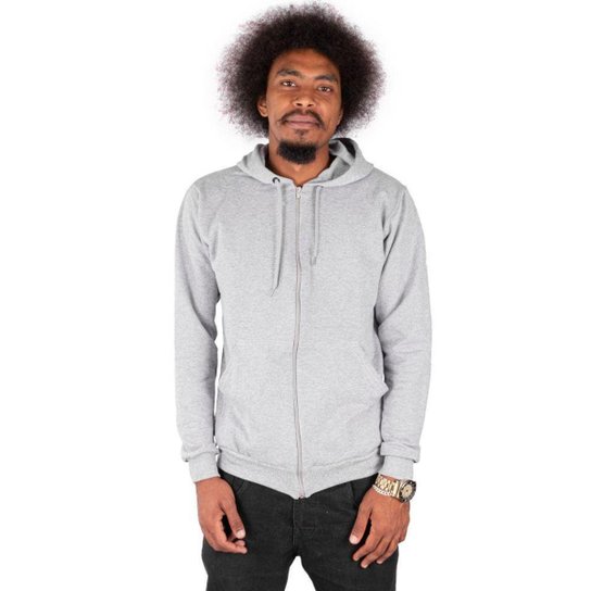 Jaqueta de Moletom Opice Com Capuz Ziper Fechado Lisa Masculina - Cinza Menor preço em Jaqueta de Moletom Opice Com Capuz Ziper Fechado Lisa Masculina - Cinza