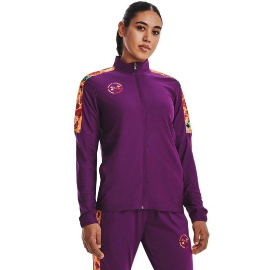 Jaqueta de Treino Feminina Under Armour Track Day Of The Dead - Roxo Menor preço em Jaqueta de Treino Feminina Under Armour Track Day Of The Dead - Roxo