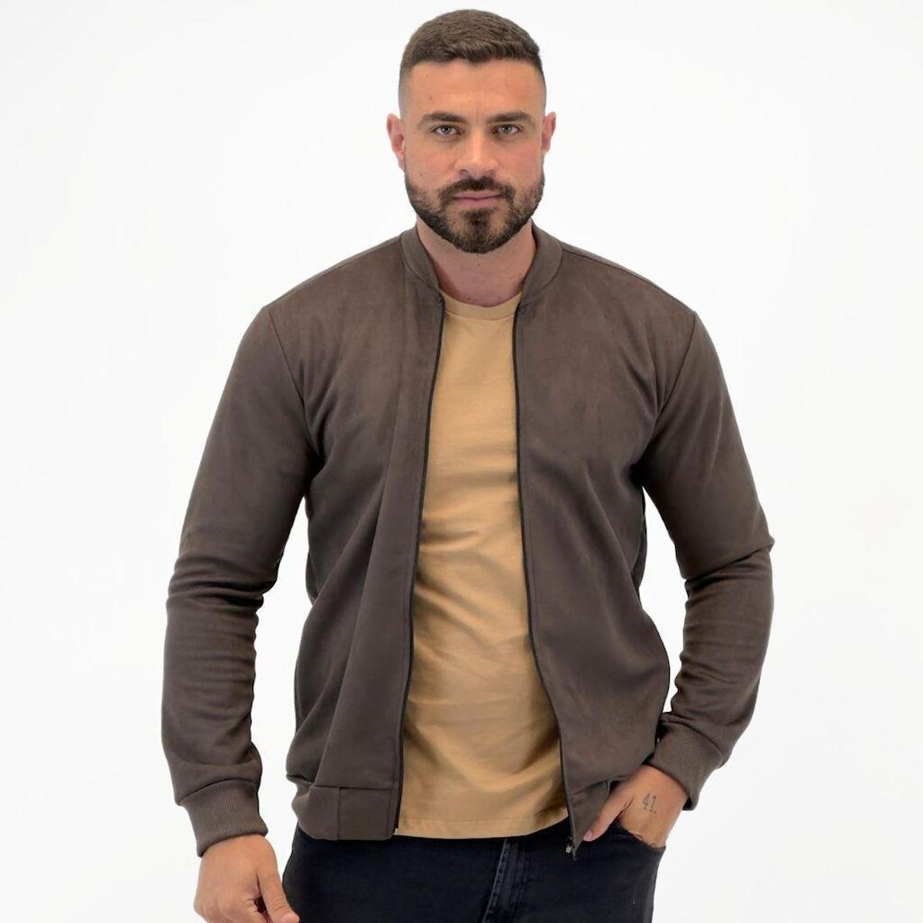 Jaqueta Dixie Bomber em Suede Masculina