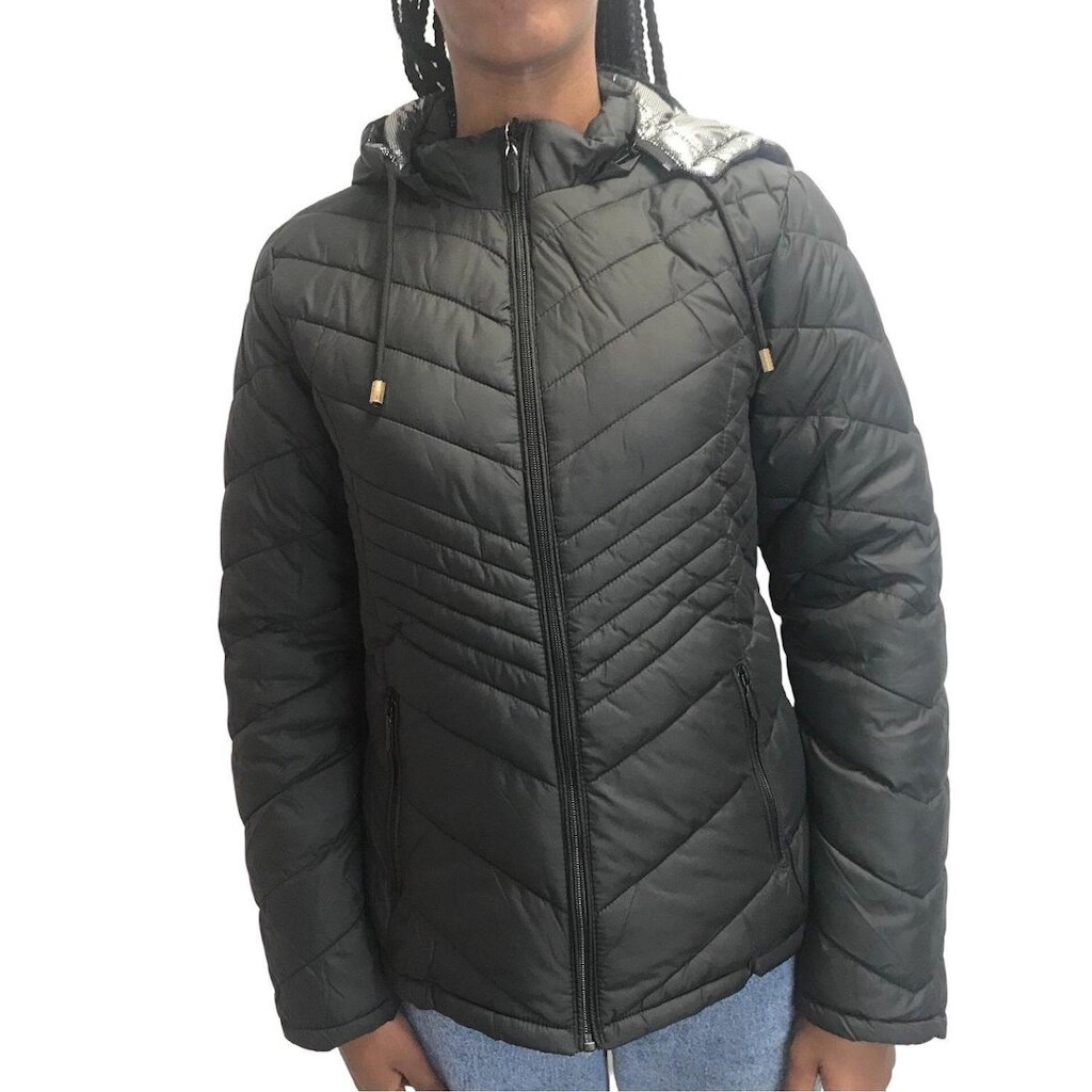 Jaqueta Dunialin Dupla Face com Capuz Preta 2204