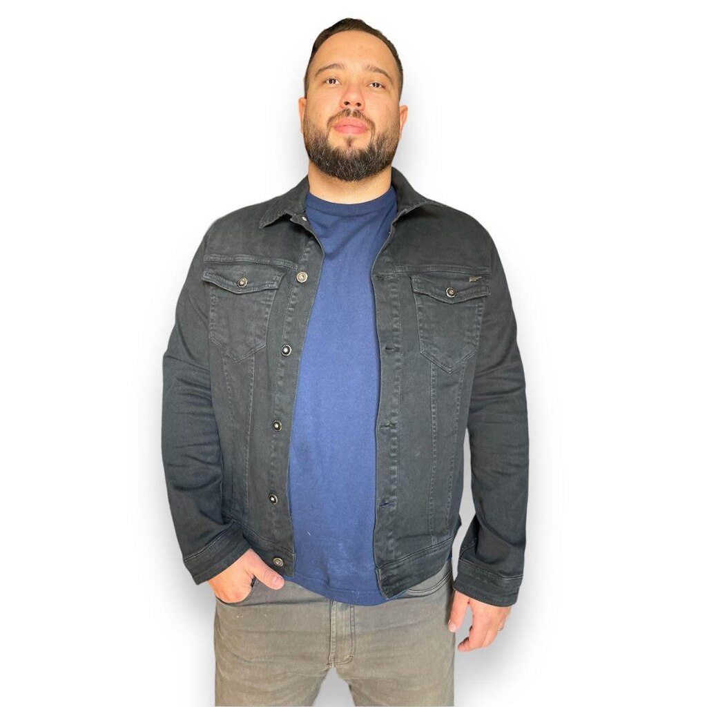 Jaqueta Ellus Jeans Vintage Color Básica E Asa Masculina