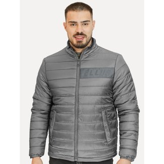 Jaqueta Ellus Masculina Nylon Bomber Gominhos Cinza