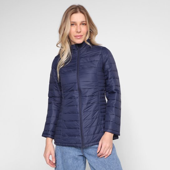 Jaqueta Facinelli Nylon Alongada Feminina - Azul Claro Menor preço em Jaqueta Facinelli Nylon Alongada Feminina - Azul Claro