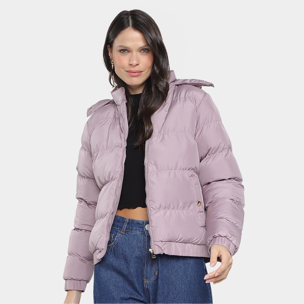 Jaqueta Facinelli Nylon Capuz + Punho Feminina Menor preço em Jaqueta Facinelli Nylon Capuz + Punho Feminina