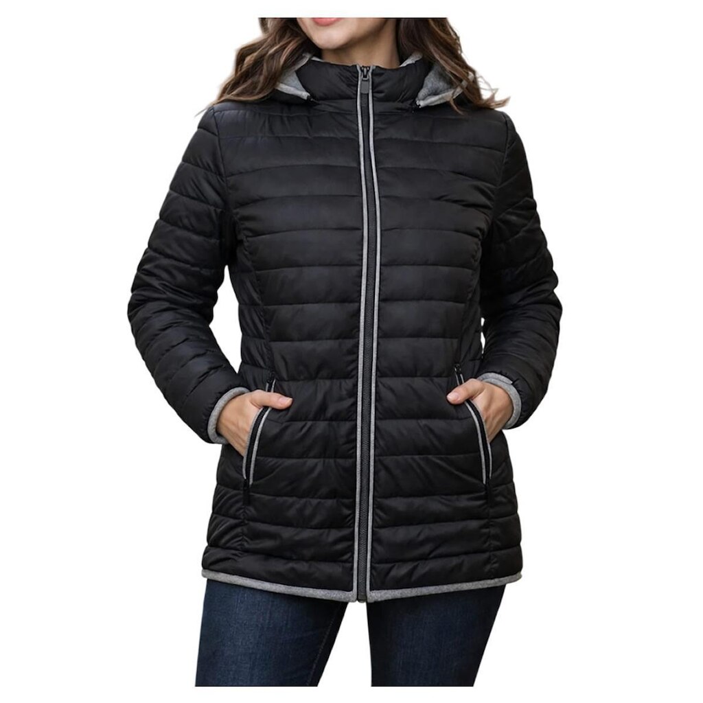 Jaqueta Feminina Alpelo Plumas Artificial Preta - 200257