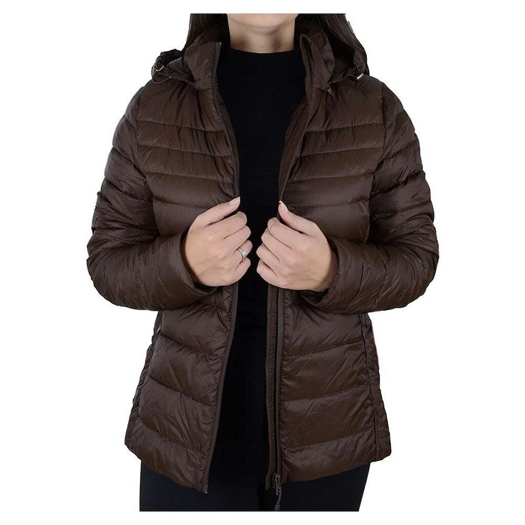 Jaqueta Feminina Alpelo Plumas Espresso Marrom - 402001