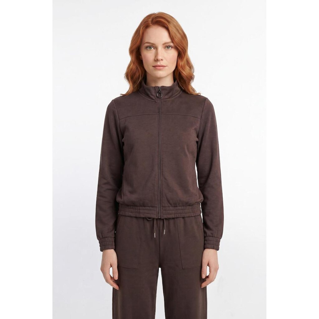 Jaqueta feminina básica moletom forrada 61379