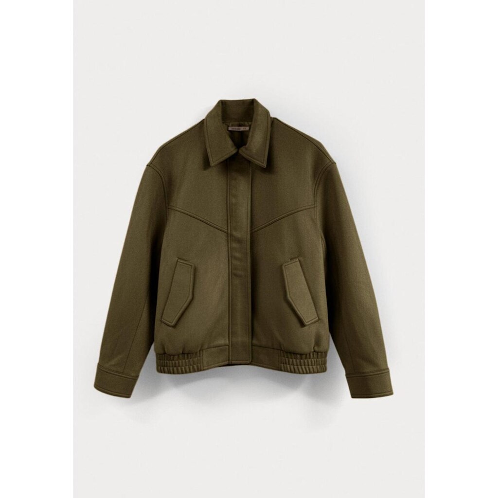 Jaqueta Feminina Bomber Em Suede